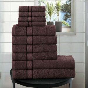 10 PCS TOWEL COMBED COTTON BATHROOM TOWELS