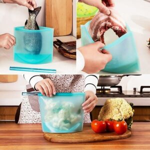 Reusable Silicone Vacuum Seal Food Fresh Bag Fruit Meat Milk Storage